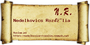 Nedelkovics Rozália névjegykártya