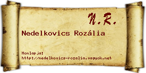 Nedelkovics Rozália névjegykártya