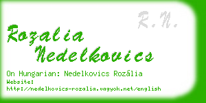 rozalia nedelkovics business card